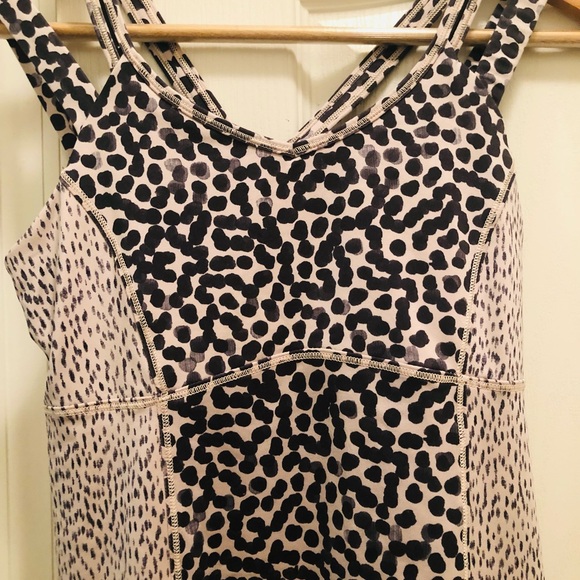 Lululemon Pink Dot 2 in one built in bra Racerback Tank Top size 6 - Picture 6 of 8